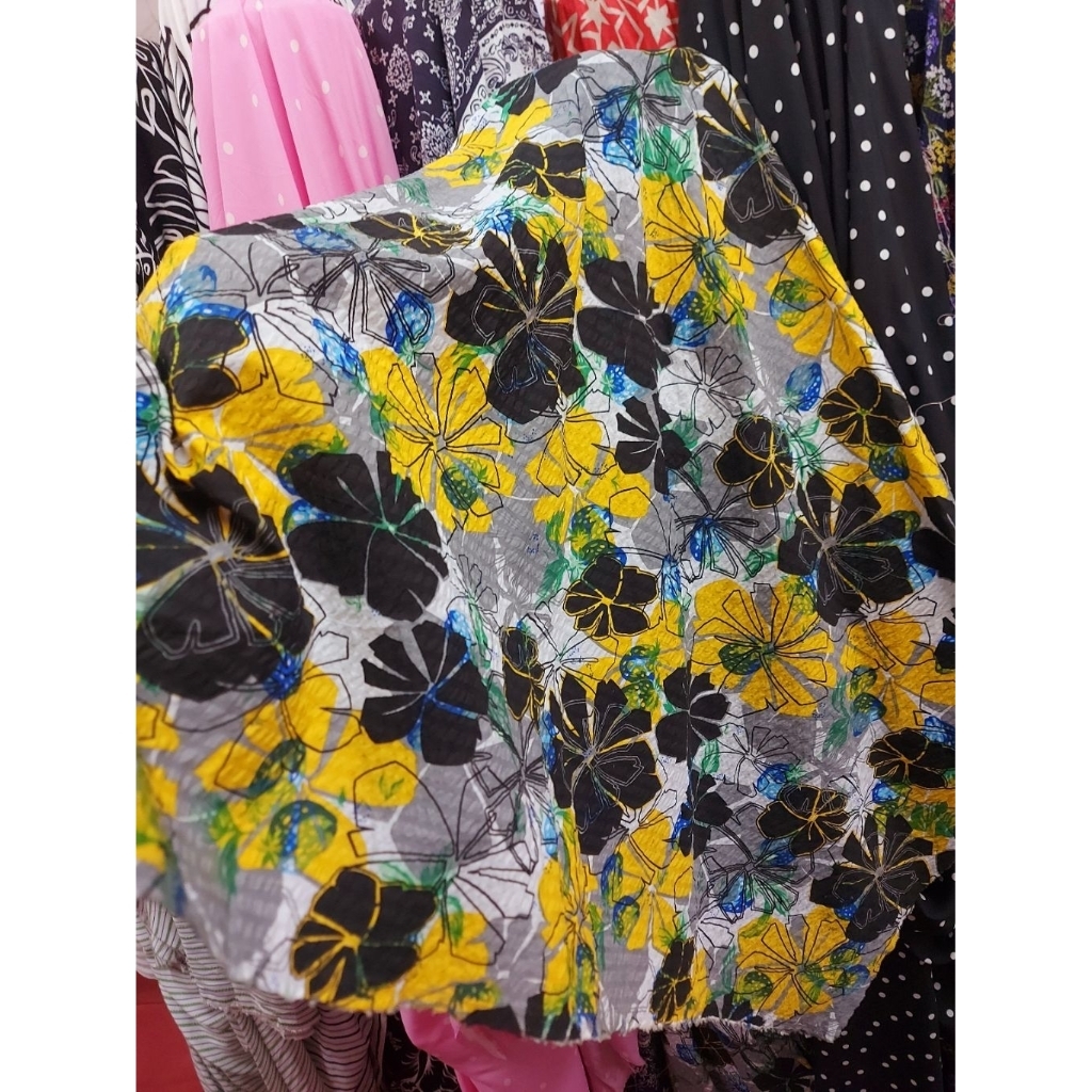 kain katun motif premium  - kain katun korea  - kain katun meteran  - kain katun crinkle