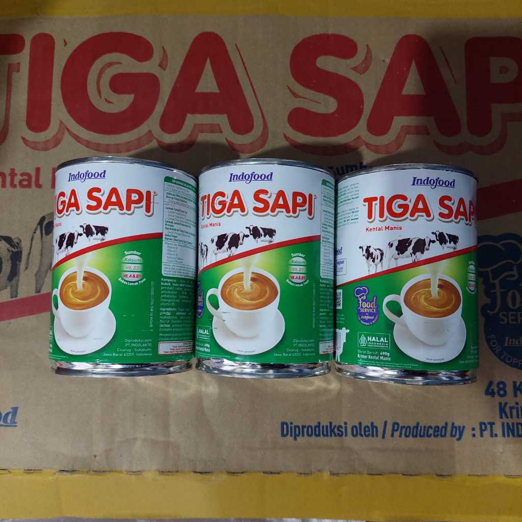 

Susu Kental Manis SKM TIGA SAPI Putih Kemasan Kaleng 490 gram