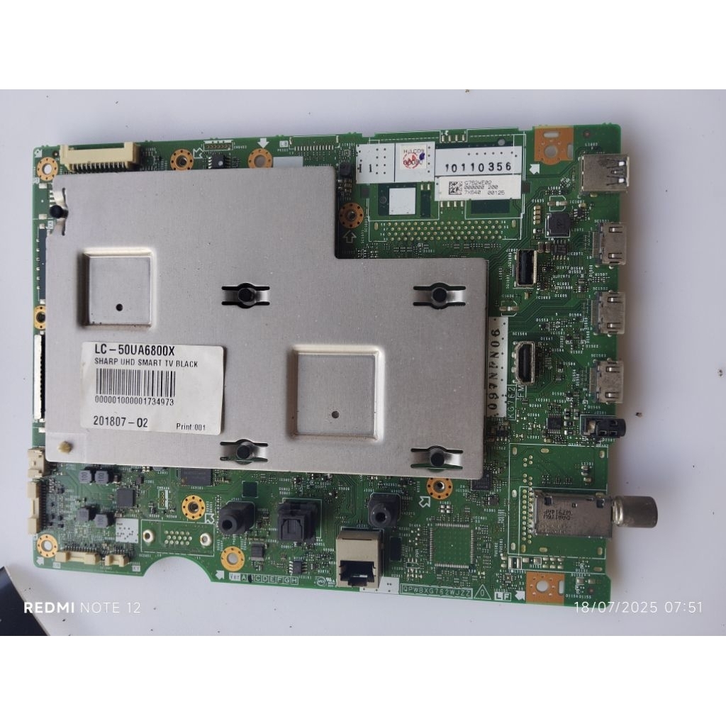 MB Sharp 4T C40AH1X mainboard mesin tv led Sharp Android LC 50AU6800X