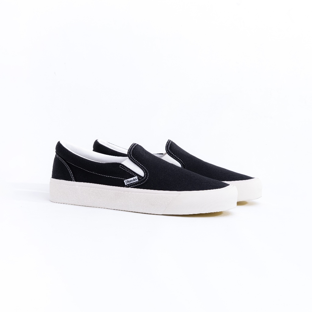 BESTPROMO Thunderbear - Voltaire BW Sepatu Slip On Pria Lokal Buat Nongkrong & Kuliah