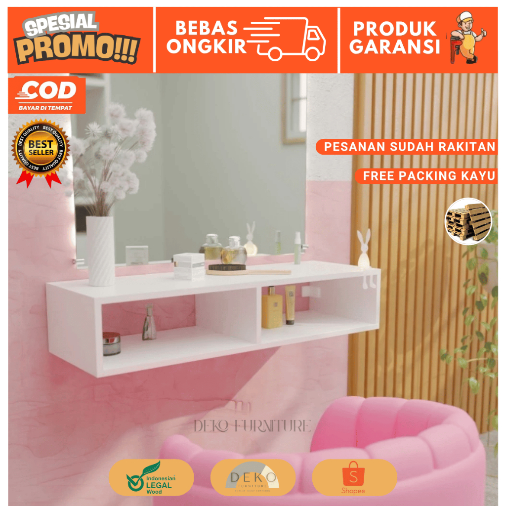 Deko Rak Dinding Meja Gantung Meja Rias Meja Serbaguna Rak Tv Meja Tv Gantung