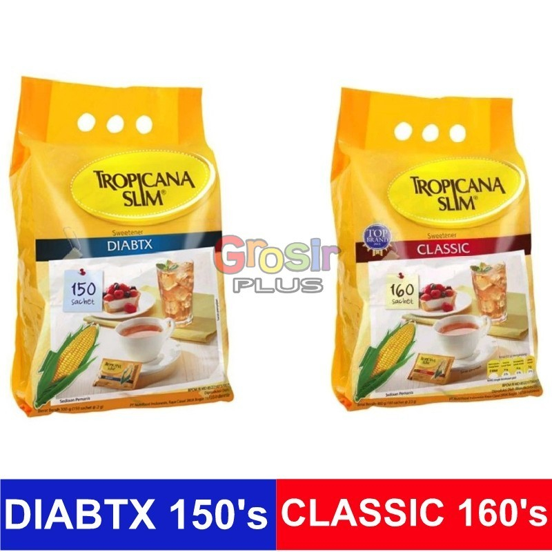 

Tropicana Slim diabtx REPACK 150, 100, 50, 25 Sachet Tropicana Slim CLASSIC Sweetener diabetes