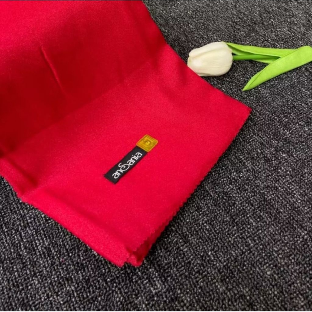 jilbab segi empat shinar ansania laser cut merah cabe