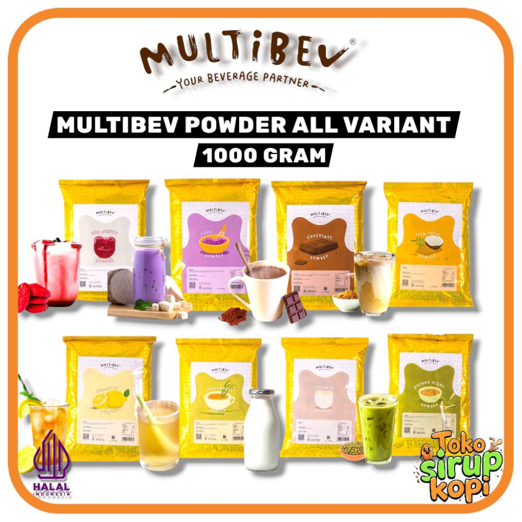 

Multibev Powder all varian 1kg - bubuk minuman semua rasa untuk cafe
