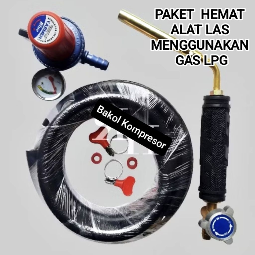 PAKET HEMAT ALAT LAS MENGGUNAKN GAS LPG / BLENDER GAS LAS LPG / KEPALA HEATING TORCH /ALAT BAKAR GAS