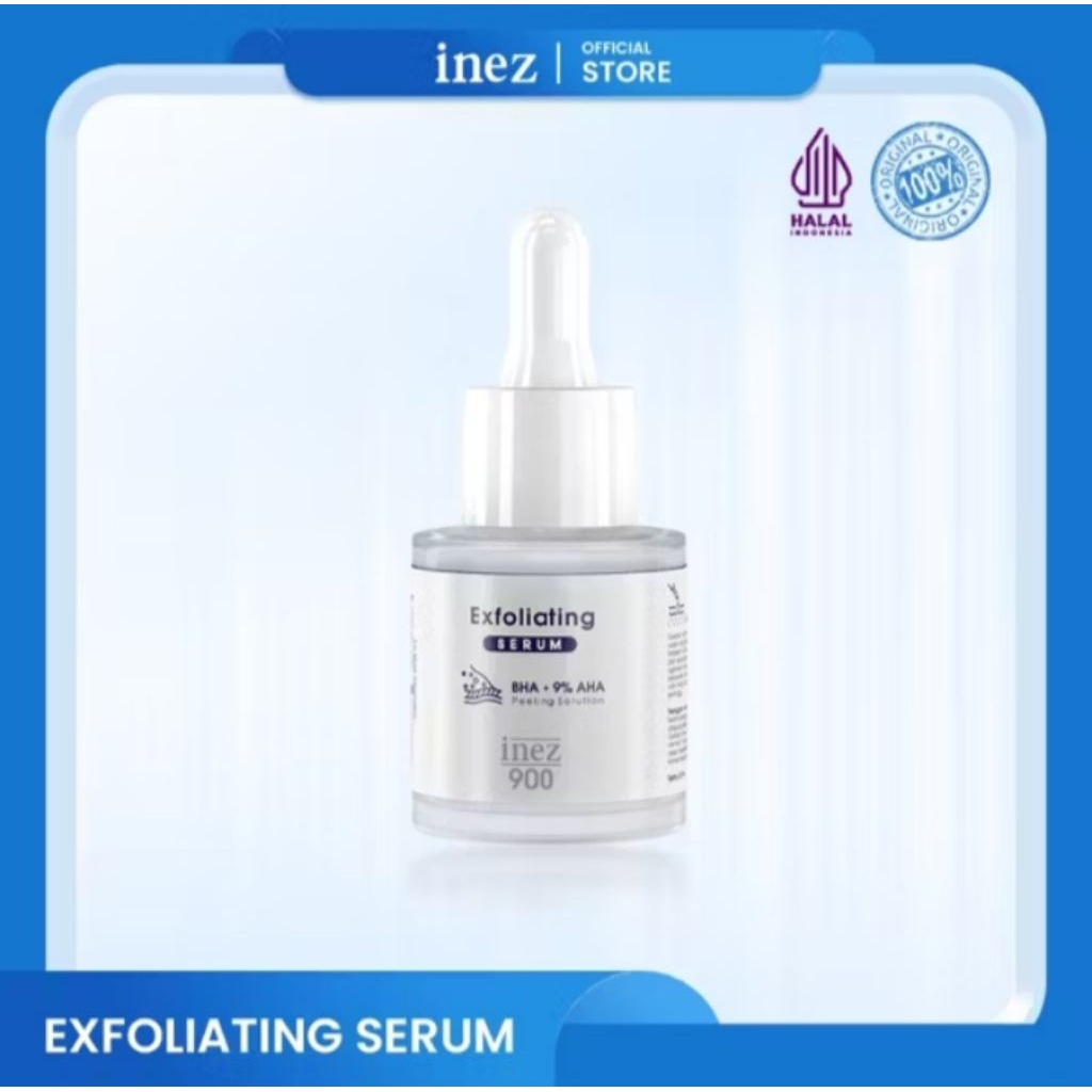 EXFOLIATING SERUM INEZ 900/SERUM BHA/AHA12%/EKSFOLIASI SERUM INEZ