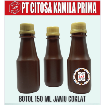 Botol Jamu Coklat 150 ml / Botol Hdpe / Botol Plastik Food / Botol Minuman Jamu / Botol Minuman Bere