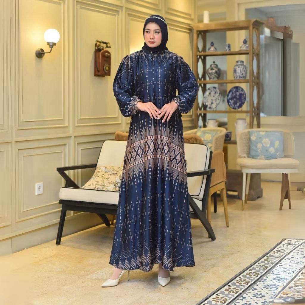 GAMIS SAMERA SILK PREMIUM TERBRU/BAHAN ADEM DAN LEMBUT