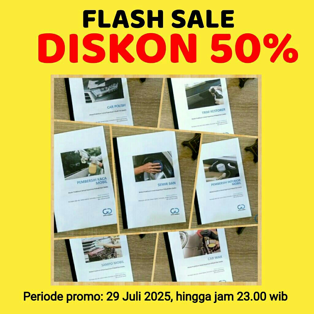 PAKET MODUL KURSUS KIMIA INDUSTRI AUTOMOTIVE CARE - SEMIR BAN, SHAMPO MOBIL DAN MOTOR