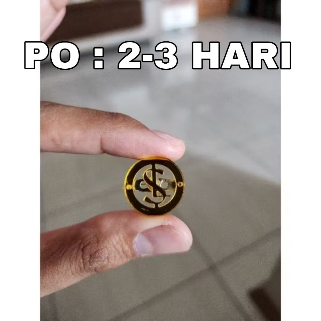 Bross Pin Logo Label Custom Akrilik Fashion Hijab Rebranding Praktis Tanpa Jahit