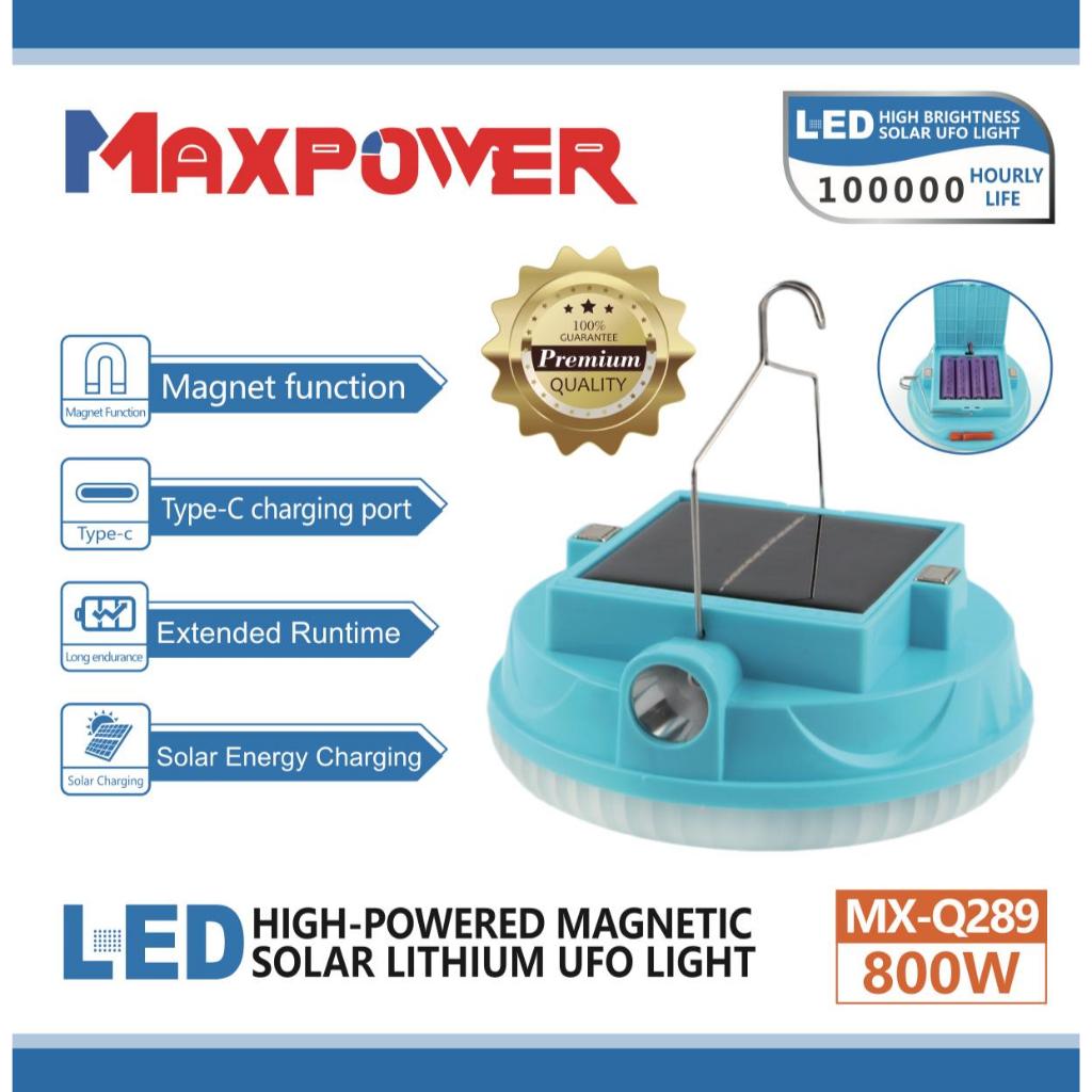 Lampu Emergency Maxpower UFO MX-Q289 800WATT baterai 4800mah MX-Q288 500WATT baterai 3600 mah 4 mode