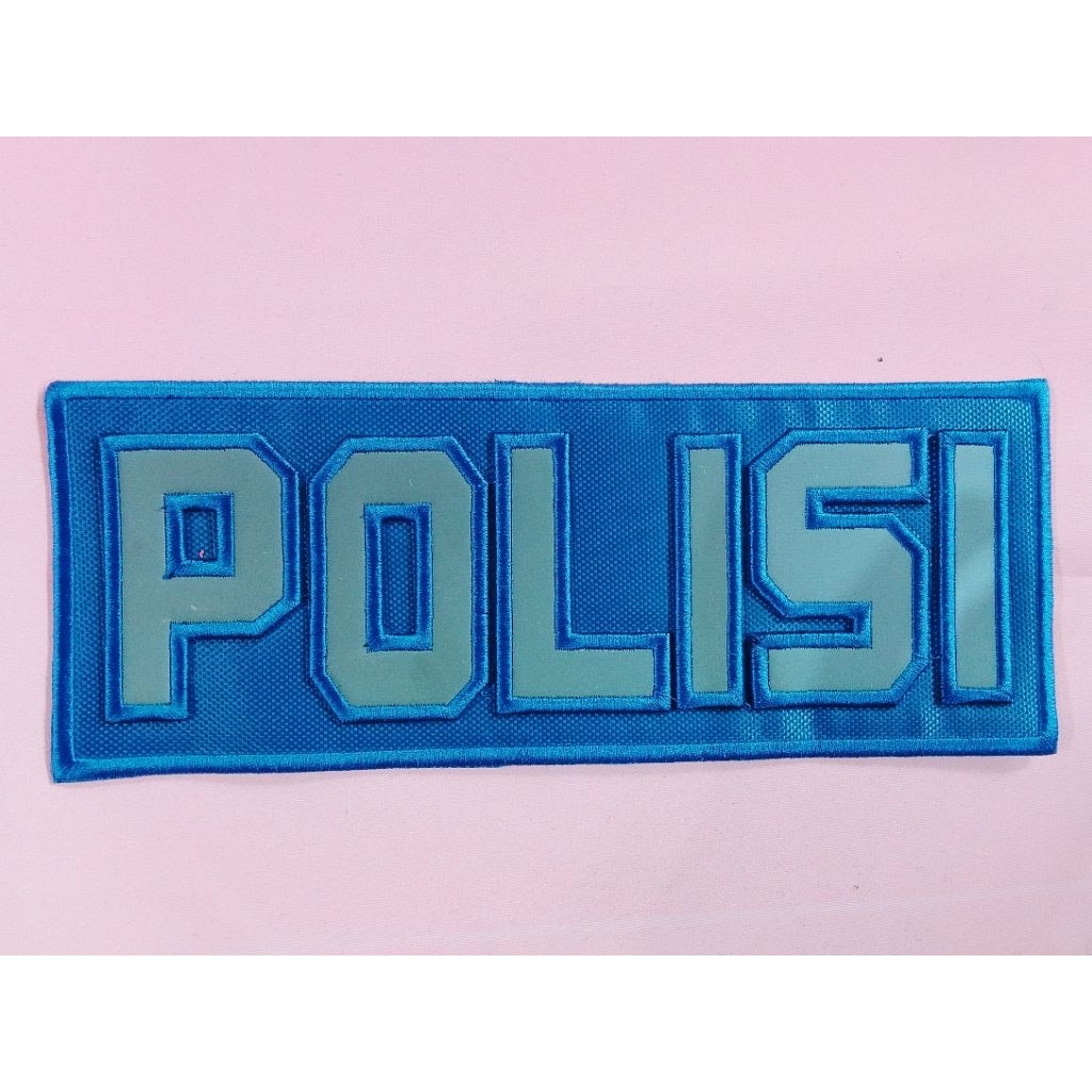 logo polisi bordir belakang