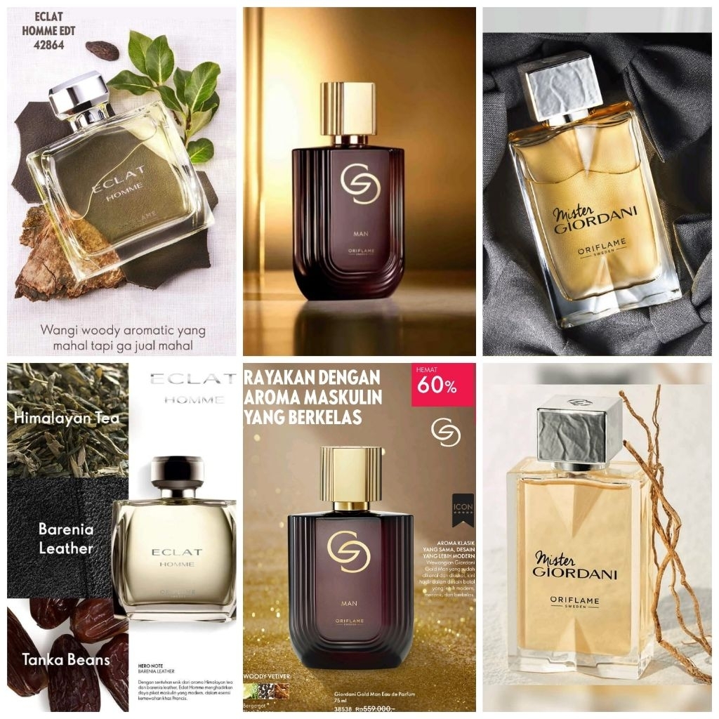 Parfum Pria Aroma Maskulin Memikat Giordaniii Goldd Man | Misterr Giordaniiii | Eclat H0mme EDT