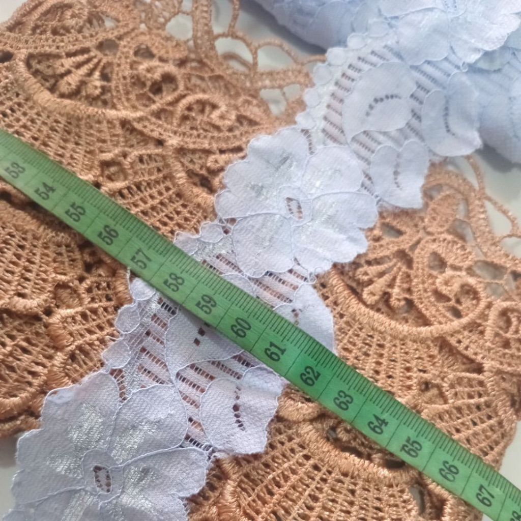 renda strecth 4 cm ungu muda meteran