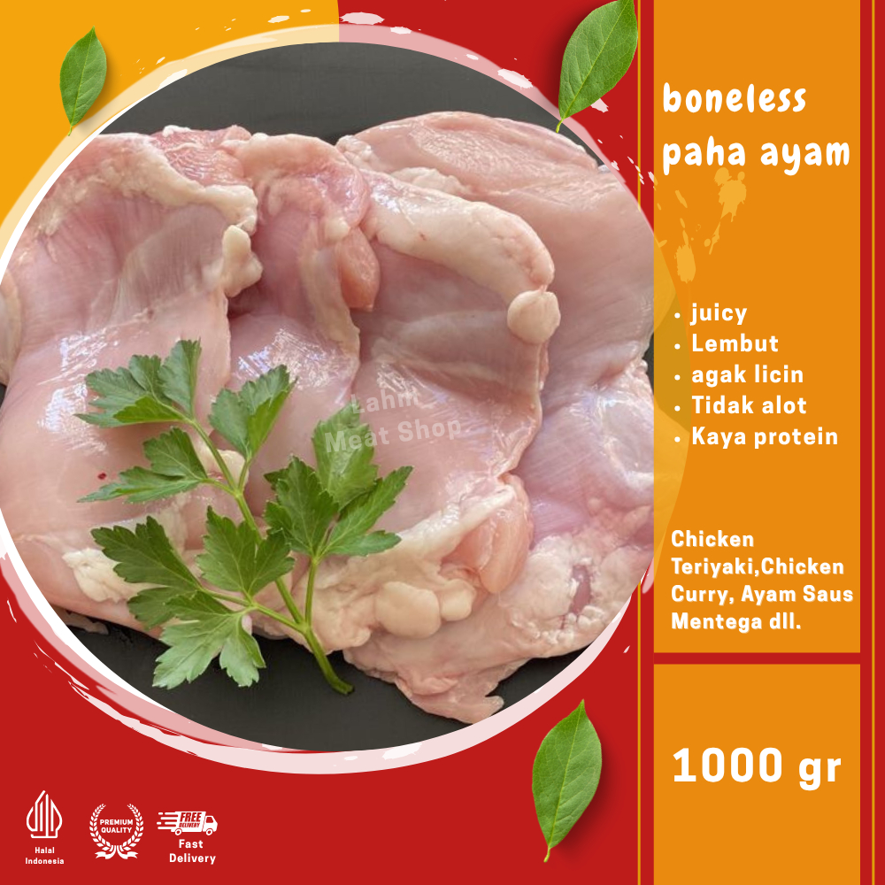 

Bonless Paha Polos 1kg tanpa tulang Ayam Fillet frozen