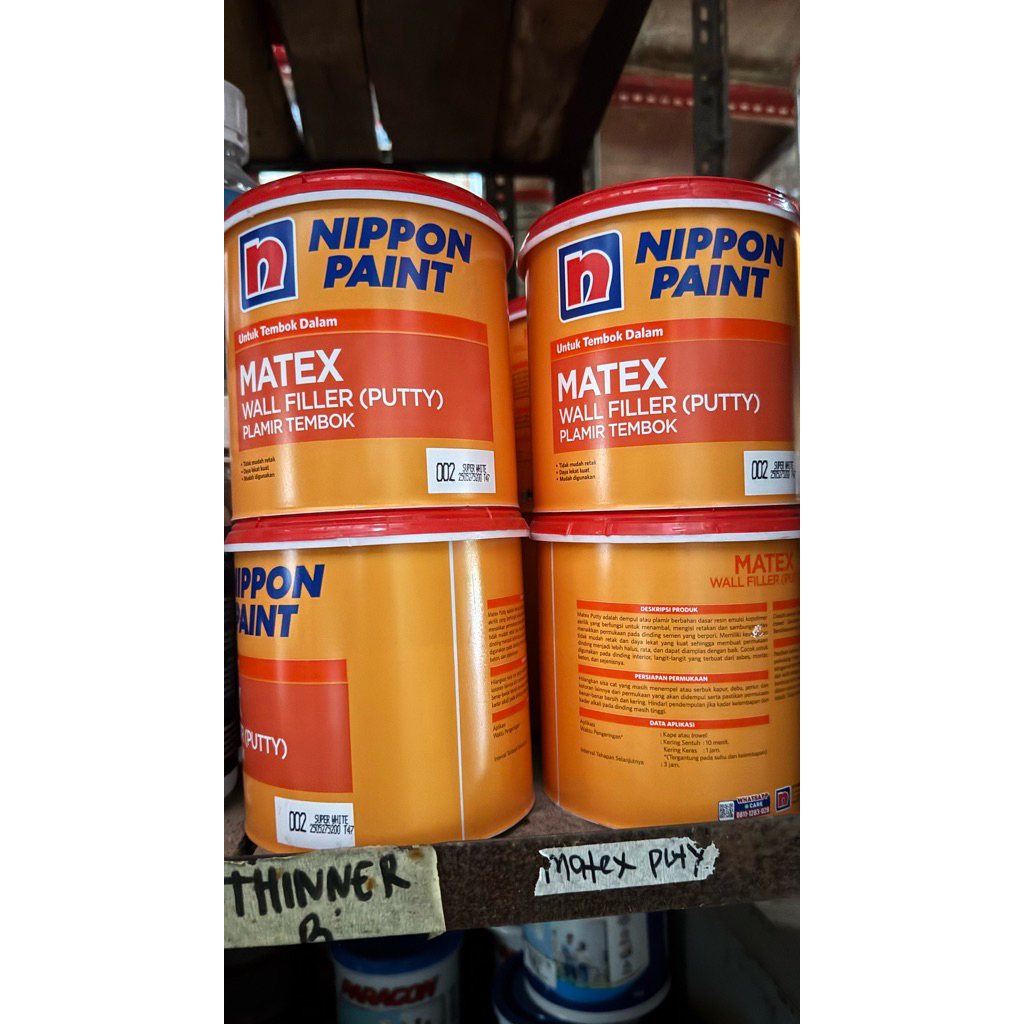 Plamir anti retak tembok instan, Dempul tembok instan, plamir tembok, MATEX PUTTY