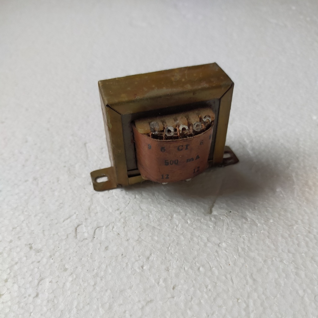 Travo Trafo Trapo Transformer 500mA CT 500 miliAmpere Delta Primary 0-110-125-220 Secondary 12-9-6-C