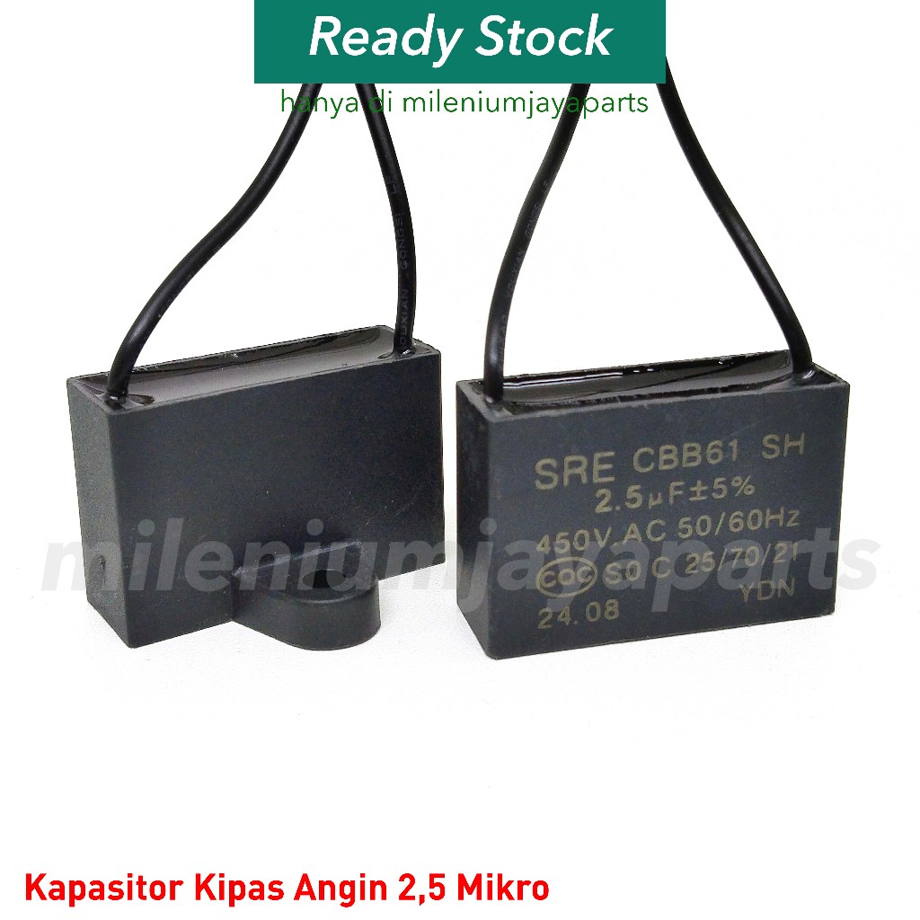 KAPASITOR KIPAS ANGIN 2,5 UF Mikro Capasitor Kipas Baling - Baling Besi / Kipas Besar