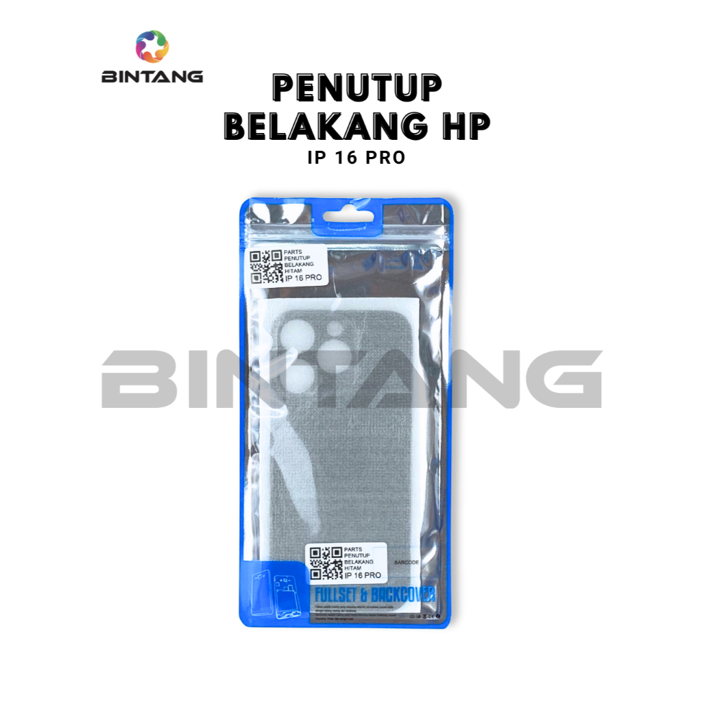 

-PARTS PENUTUP BELAKANG HITAM IP 16 PRO