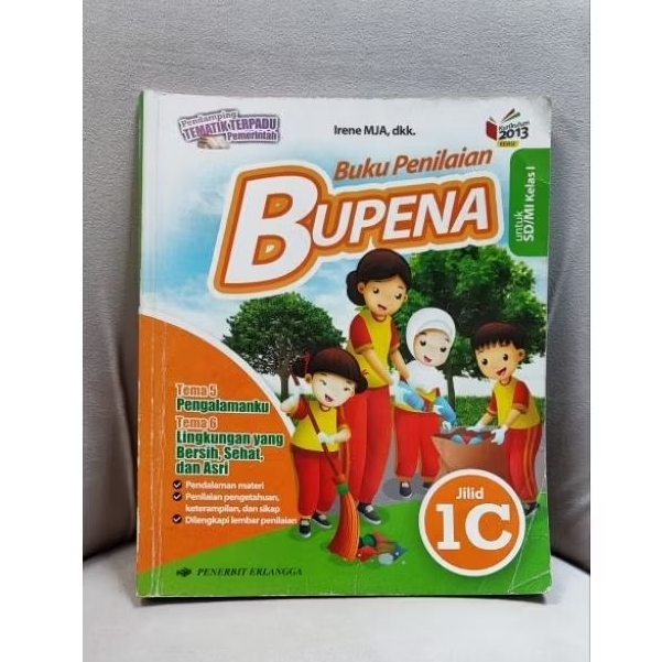 BUKU ORIGINAL(BEKAS)- BUPENA 1C KURIKULUM 2013 REVISI SD/MI KELAS 1