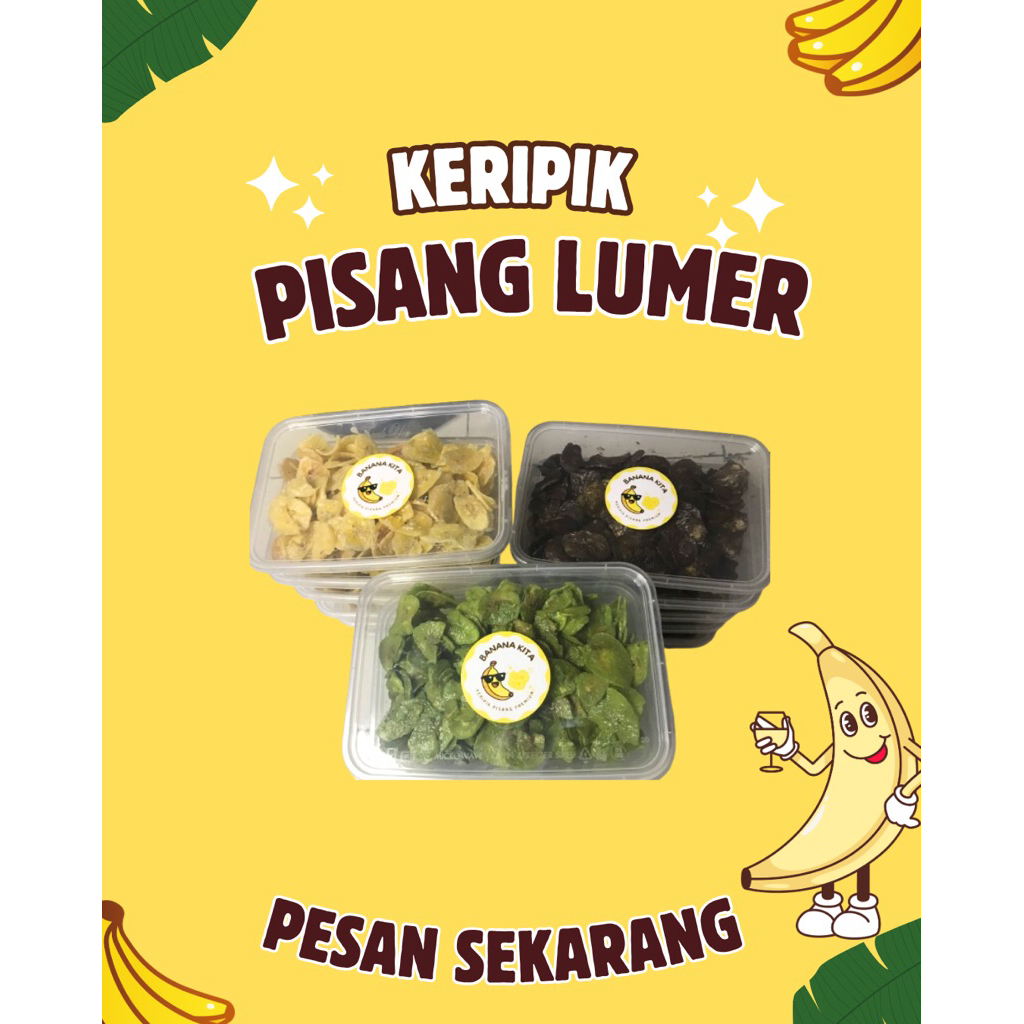

PAKET BUNDLING Keripik pisang lumer isi 150ml 3rasa / cemilan enak