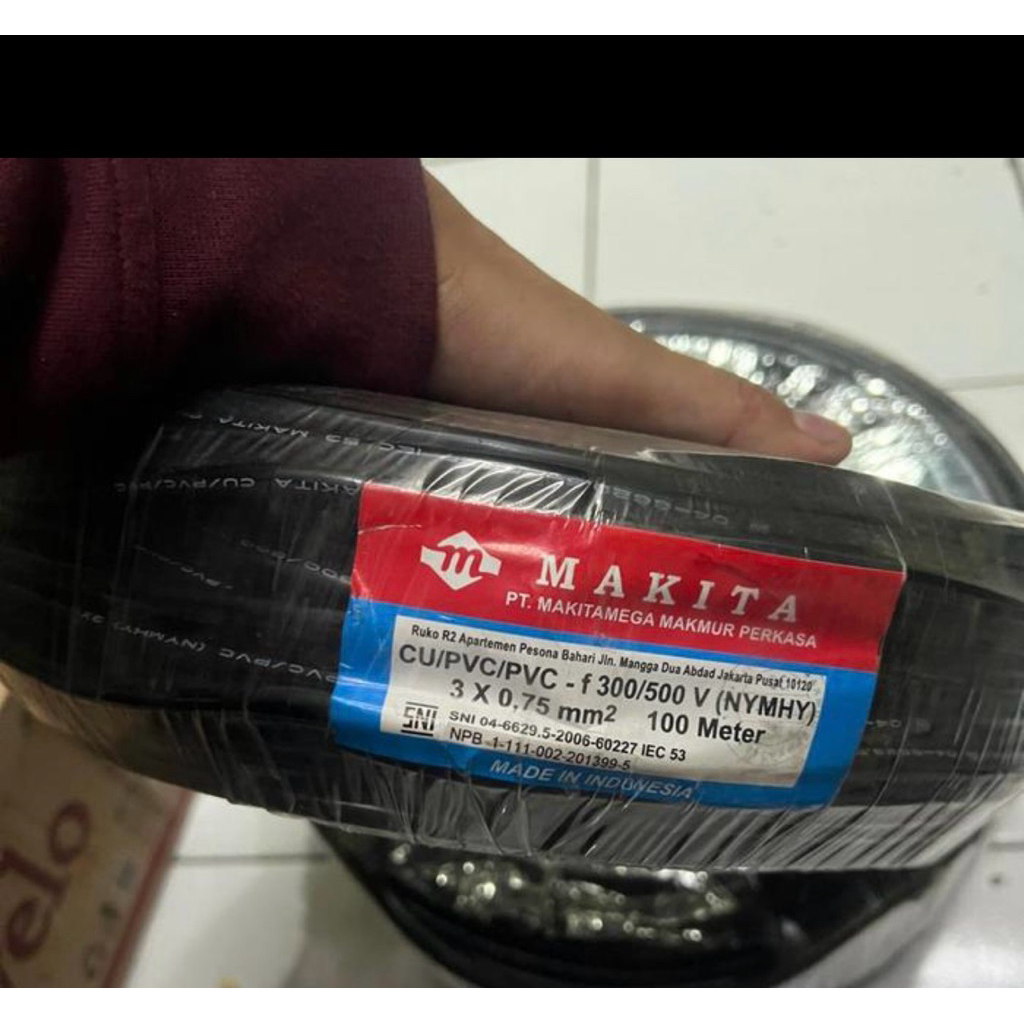 KABEL NYYHY 3x0,75MM MAKITA 100M