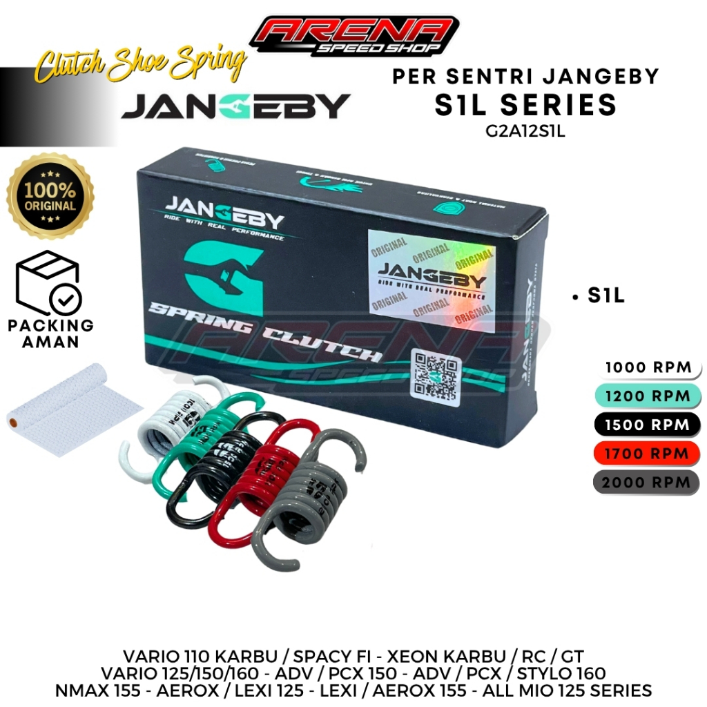 JANGEBY Clutch Shoe Spring S1L - Per Sentri Vario PCX ADV Nmax Mio 125 M3 Per Kampas Ganda Original