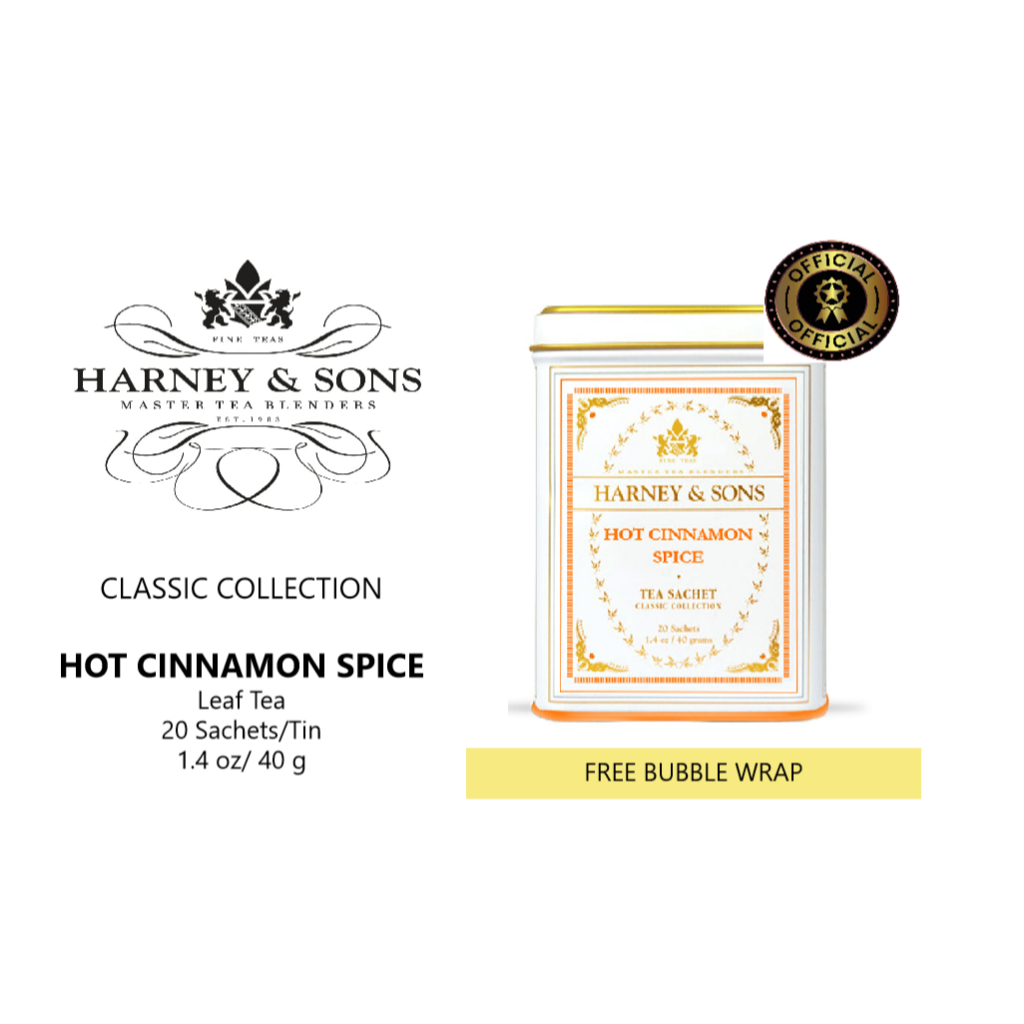 

Harney & Sons Hot Cinnamon Spice Classic Collection Whole Leaf Tea Sachet 20 ct
