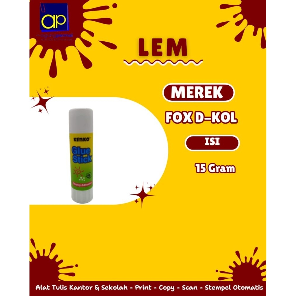 

Lem Glue Stick Kenko 15gr