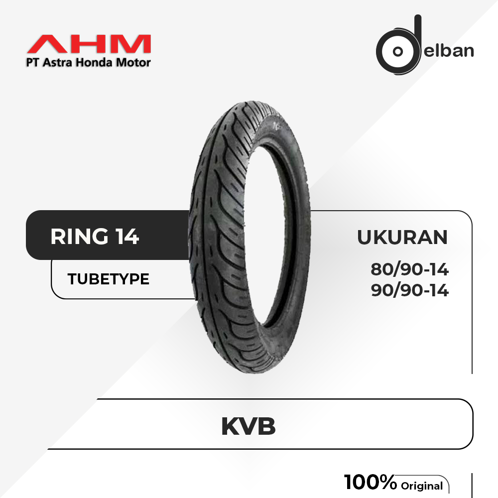 SEPASANG / SATUAN BAN LUAR MOTOR MATIC HONDA AHM Fedeal KVB Depan Belakang Ring 14 80/90 90/90 Non T