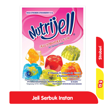 

Nutrijell Jeli Serbuk Instan Stroberi 15 gr