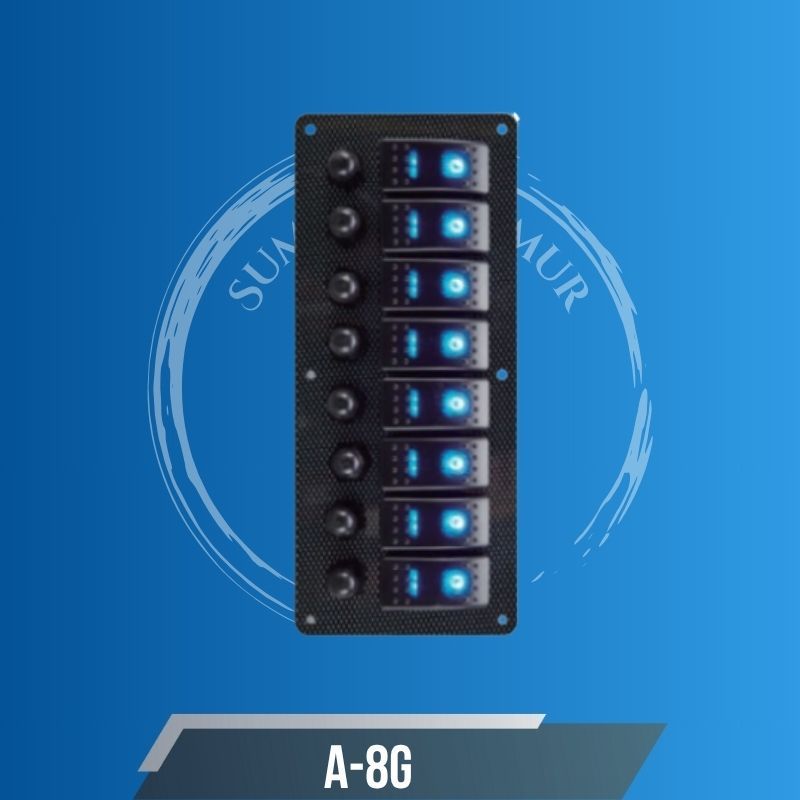 Saklar Switch Panel 8 Gang With Led Switch