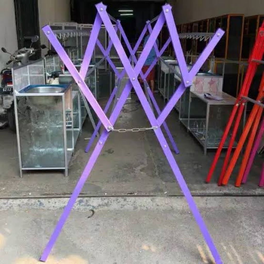 JEMURAN PAKAIAN JUMBO 1.75 METER / JEMURAN BAJU / JEMURAN ALMUNIUM / Pakaian Aluminium + Hanger