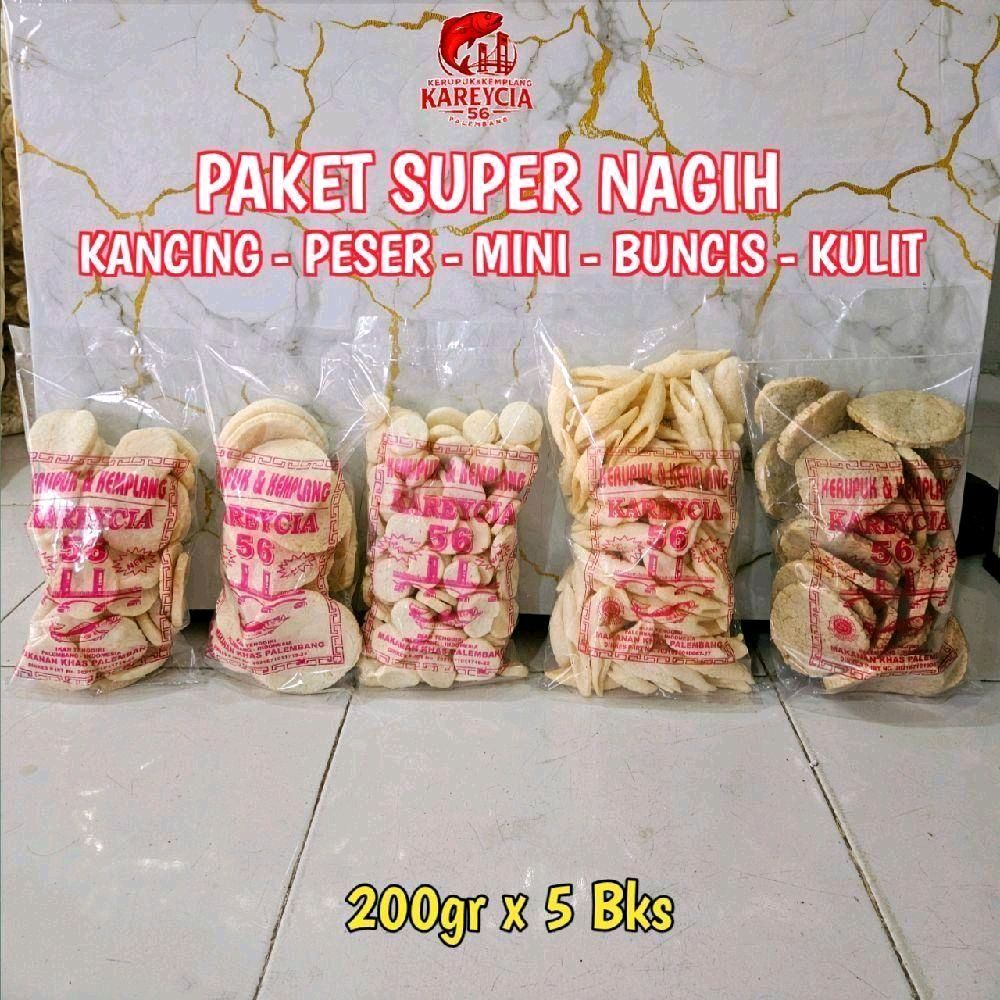 

Kerupuk Kemplang Ikan Tenggiri - Paket Super Nagih 5 Bungkus – Hemat & Fresh – Khas Palembang - 1.000 Gram