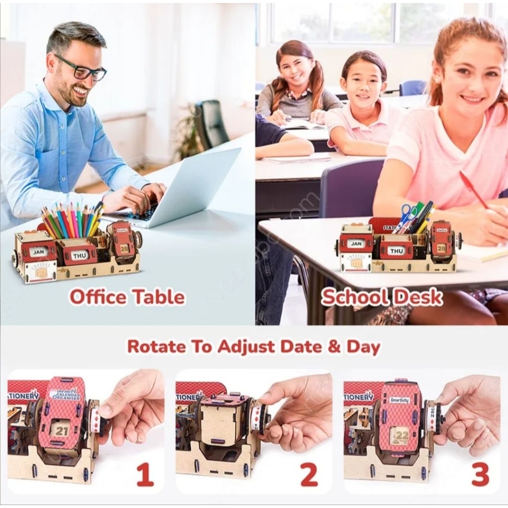 

Smartivity Infinity Calendar Organiser - Cokelat/merah