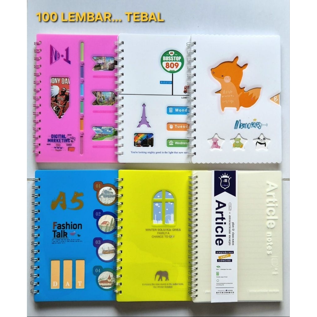 

Buku Spiral Notebook A5 TEBAL (100 Lembar)