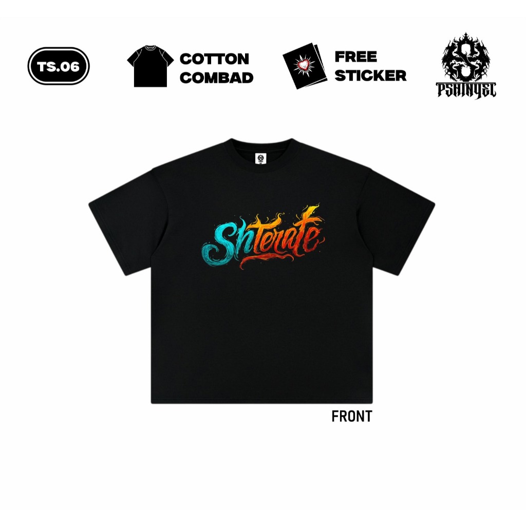 Kaos Psht Simpel Baju Distro Pria Wanita Desain Terbaru Sh Terate Original PSHTNYEL