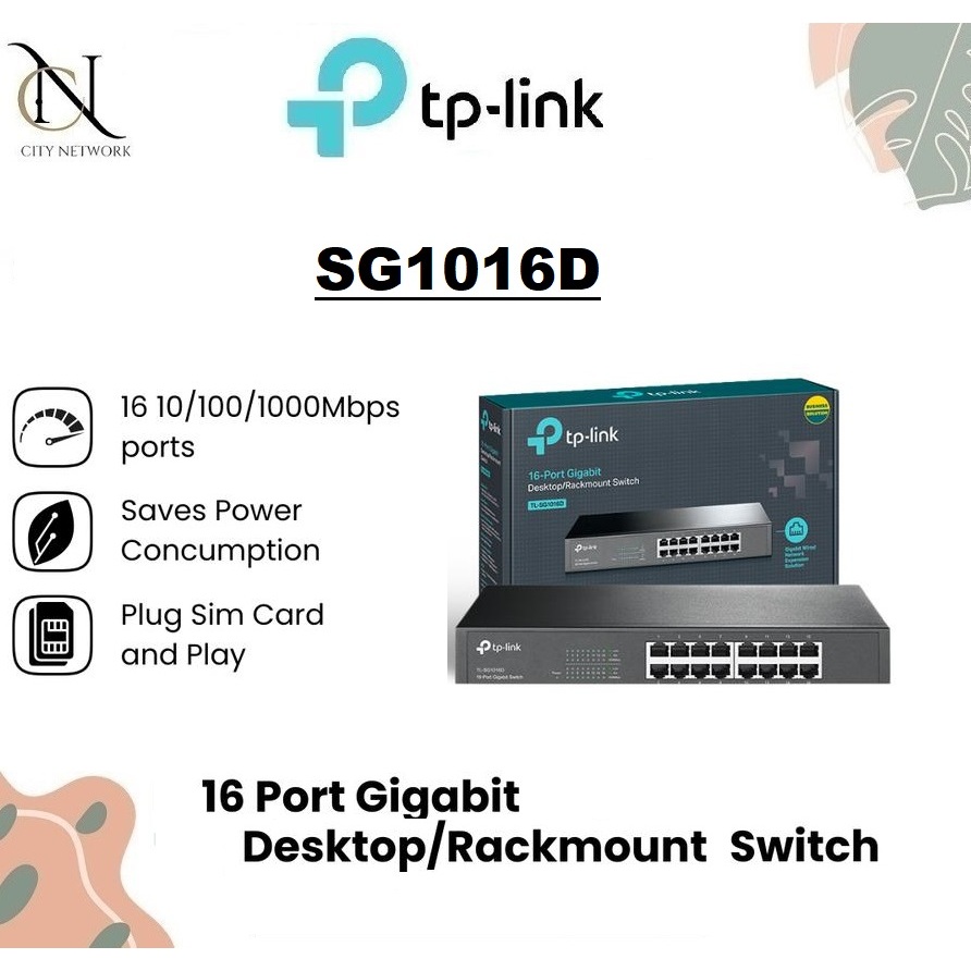 TP-Link TL-SG1016D 16-port Gigabit Switch SG 1016 D