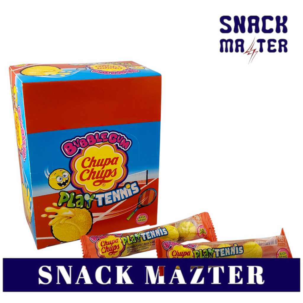

Chupa Chups Bubblegum Play Tennis BOX - Netto 20gr x 20 bks