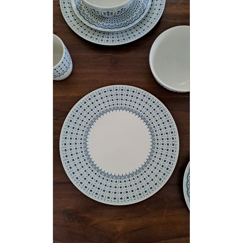 set piring keramik, tableware set, piring makan set motif cantik