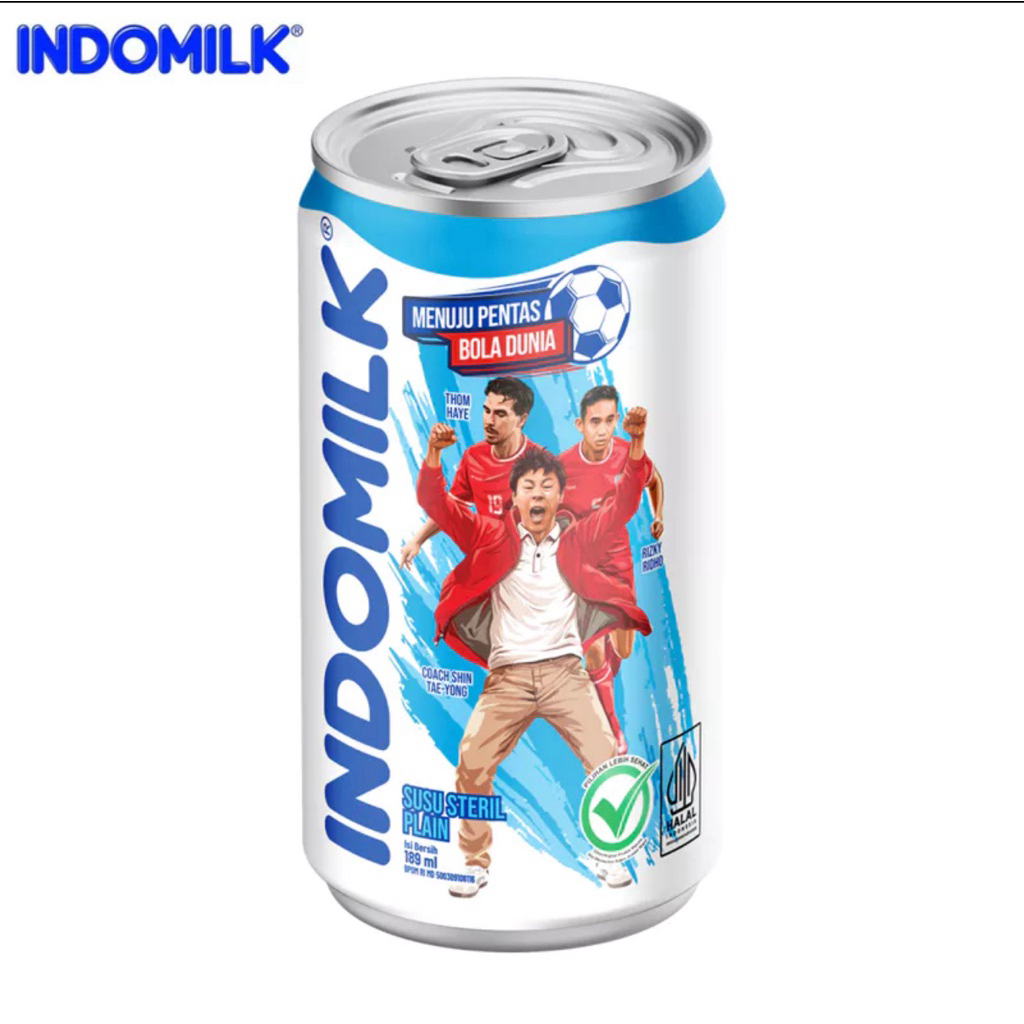 

Indomilk susu steril plain kemasan Timnas