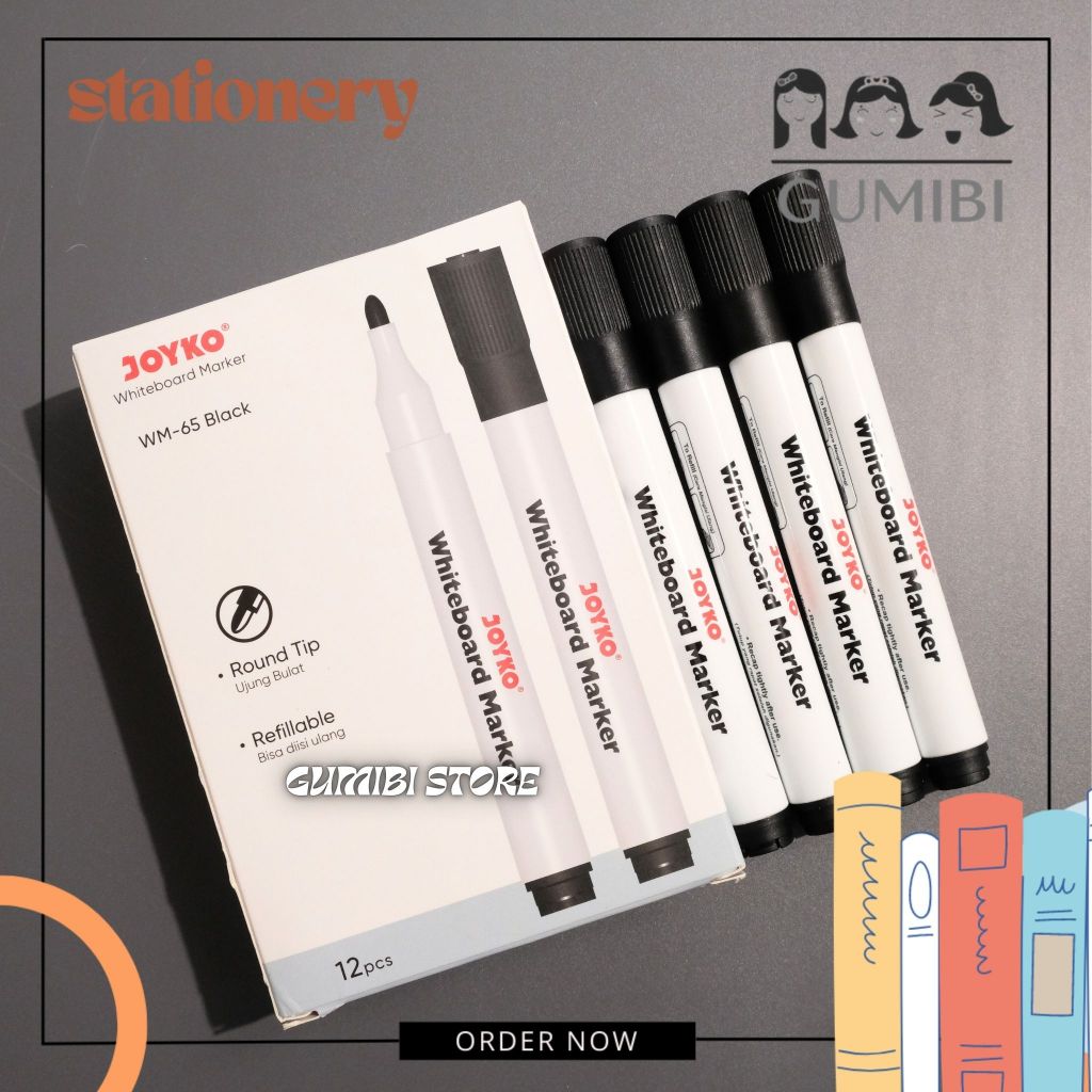 

SPIDOL WHITEBOARD WM65 SPIDOL PAPAN TULIS WARNA HITAM BISA DIHAPUS SPIDOL WHITE BOARD JOYKO TERMURAH GUMIBI STORE