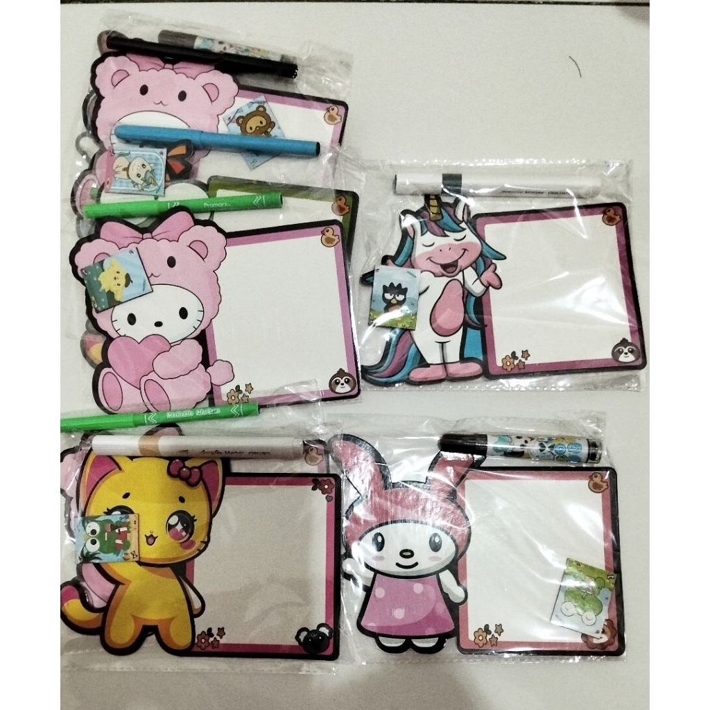 

Mainan papan tulis mini karakter lucu ( 10 pcs )/mainan papan tulis + spidol anak lucu