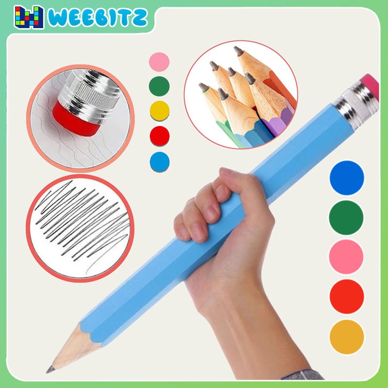 

Weebitz 33 CM Jumbo Pensil Besar Mainan Pencil Pensil Jumbo Hiasan Photo Kado Alat Tulis Anak-anak