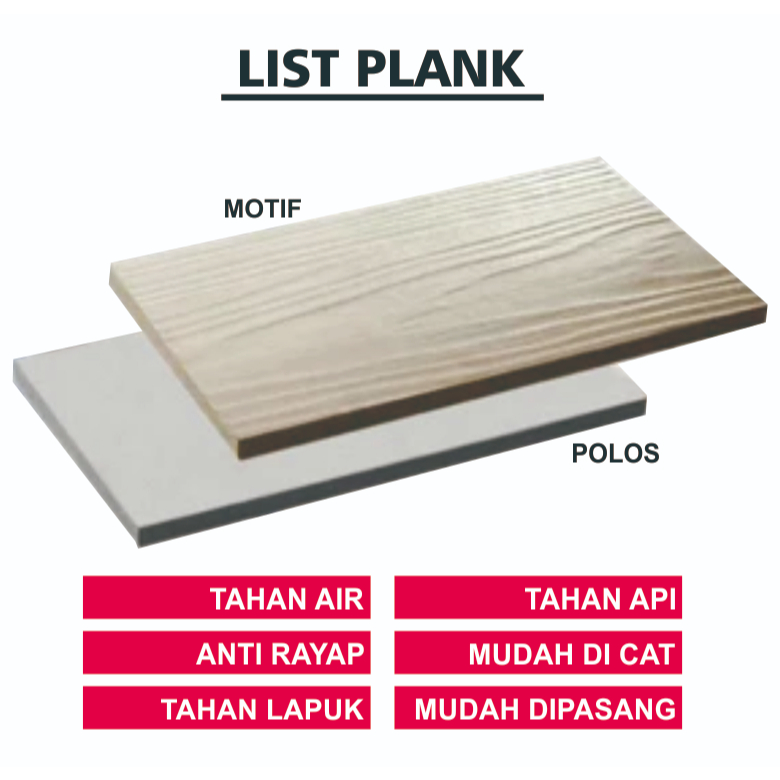 Lisplang pagar / lisplank motif kayu / lisplang polos / woodplank 4 meter