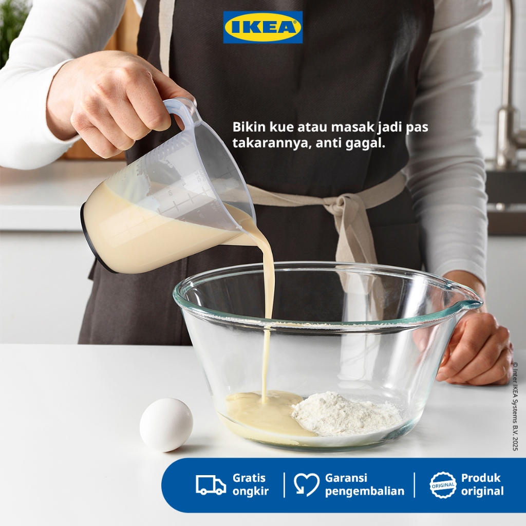 IKEA BEHOVA Cangkir Ukur / Gelas Takar Transparant 1L