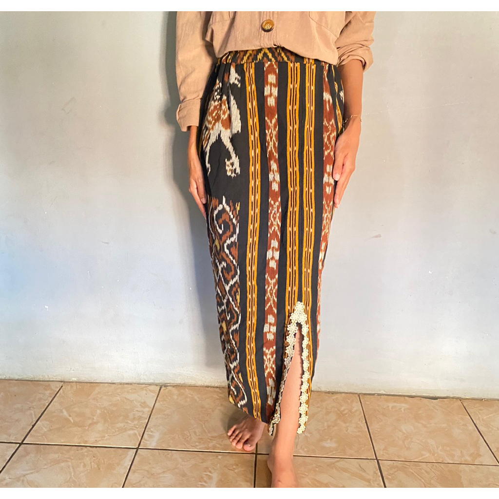 Rok tenun wanita - rok span tenun - rok span panjang