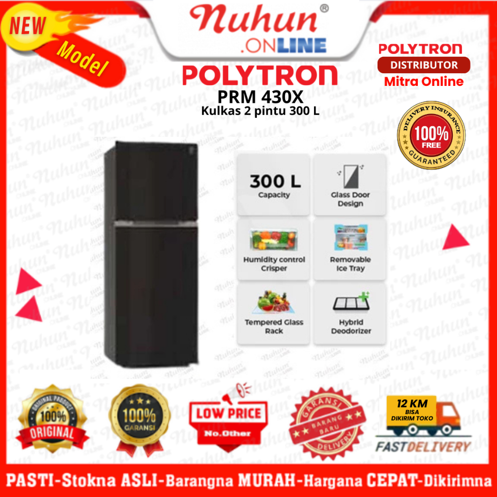 Polytron Kulkas 2 Pintu  PRM 430X