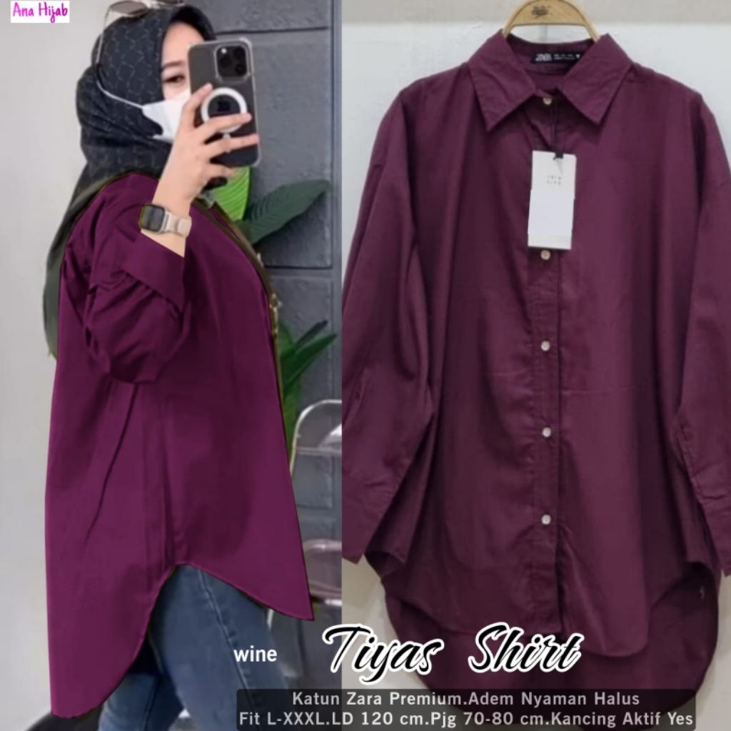 kurnia kemeja jumbo wanita valent tunik jumbo ld 130 ld 120 xl xxl kemeja polos wanita baju atasan w