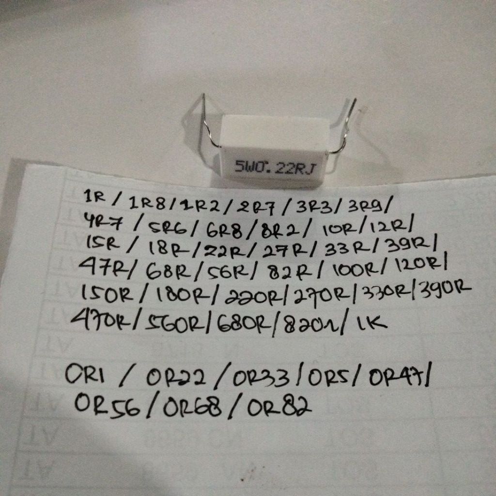 Resistor Kapur 5watt